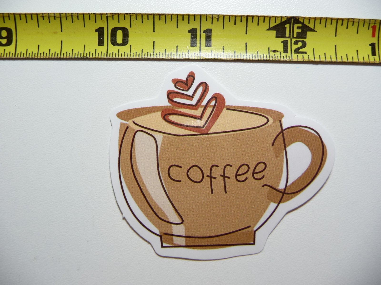 Floating Hearts Coffee Decal Sticker Wake Up Morning Fun Beverage