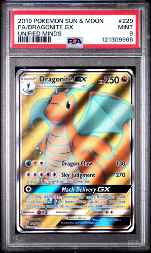 Dragonite-GX graded PSA 9 for sale on eBay