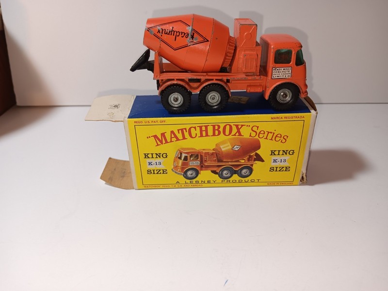 Matchbox Lesney K-13 Ready Mix Concrete Truck Original Box