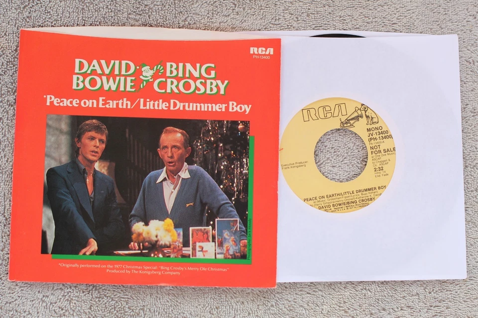 David Bowie & Bing Crosby  - Peace.../Little... -  PROMO Picture Sleeve PS 7" - Image 2 of 2