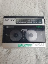 Vintage Sony Walkman WM-F15 Portable Cassette Player AM/FM WORKS- PARTS ONLY