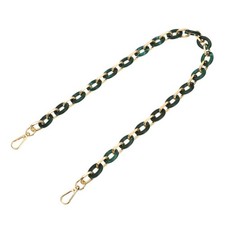 24 Inch Acrylic Chain Purse Strap Replacement Luxury Handbag Strap, Green White