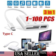 TF/SD Card Adapter Camera Reader Android Type-c For iPhone16 Pro Max Plus LOT