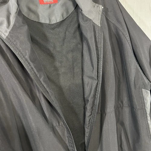 Simply For Sports Men's Windbreaker XL Black/Gray Colorblock Full Zip Mesh Line image 4