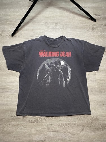The Walking Dead 2012 T Shirt XL Promo Tee Graphic Sun Faded Black Distressed