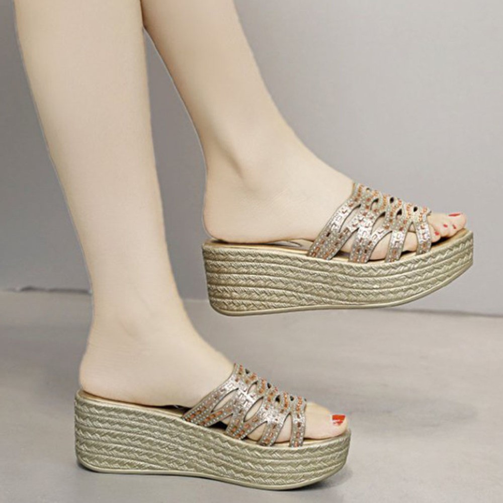 PANTOFOLA D’ORO Sandali con strass slide per donna ciabatte eleganti