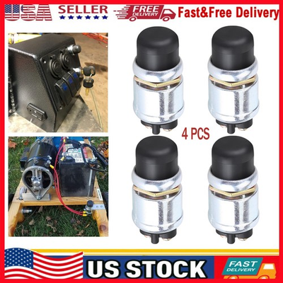 #ad 4 PCS 12 VOLT DC HEAVY DUTY START MOMENTARY PUSH BUTTON STARTER SWITCH 50 AMPS $6.29