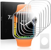 Tocol 6 StüCk Schutzfolie FüR Apple Watch Series 9/8/7 45Mm Folie, Blasenfrei