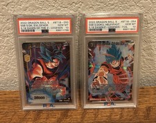 PSA 10 SSB Son Goku Set BT18-054 And BT18-093 Dragon Ball Dawn Of The Z Legends