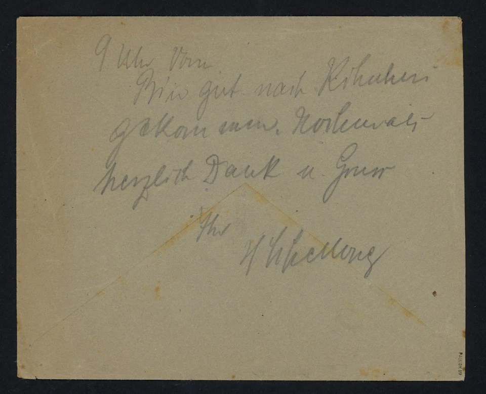 German East Africa Cover Rare Fieldpost Railway Kwamkoro, WWI Signed Paulick BPP - image 3 of 3