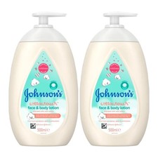 2 Pack x Johnson's Baby CottonTouch Face Body Lotion, 500ml 16.9 oz