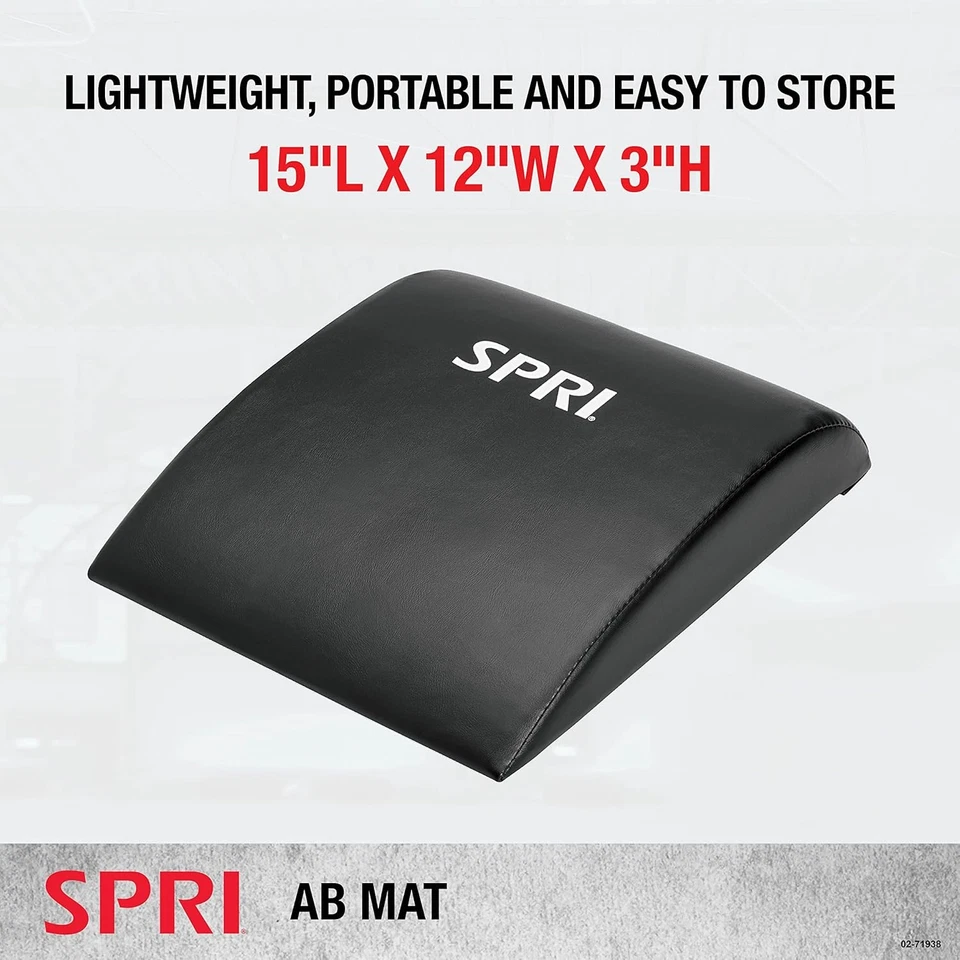 SPRI Ab Mat, Portable Core Workout Mat for Sit-Ups & Crunches Black - Image 2 of 4