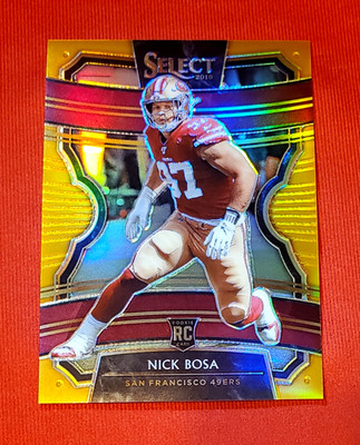 2019 Panini Select NICK BOSA Concourse Orange SIlver Prizm SP /49 #48 Rookie RC
