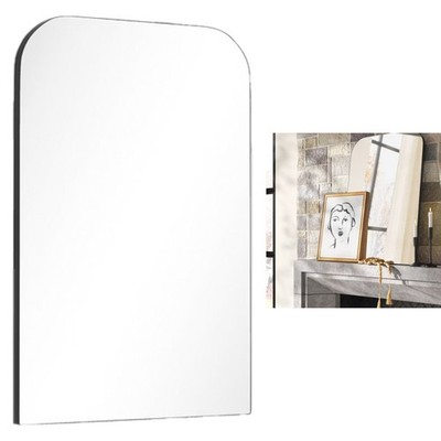 24'' x 36'' Infinity Mantle Mirror Black- Threshold : Rust-Resistant, Wall Mount