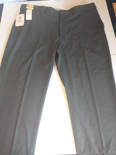 Haggar Herren Premium Stretch klassische Passform vorne flach Anzughose dunkelgrau 42x29 - Bild 2 von 9