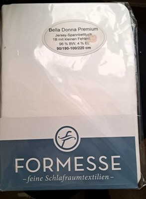 Bella Donna Premium  1B, weiß  Spannbetttuch, -Bettlaken,  90/100 x 200/220