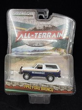 Greenlight 1992 Ford Bronco BF Goodrich ALL Terrain 4x4 Blue 1/64 Baja Winch