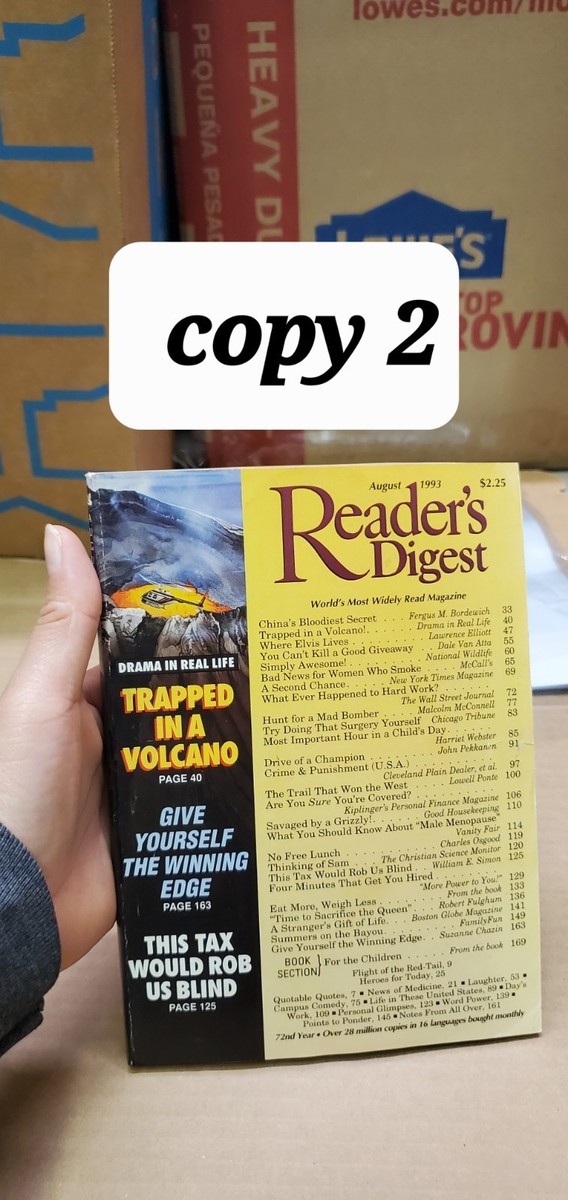 Reader's Digest Magazine August, 1993 | eBay