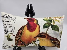 Beautiful Birds On A Branch Decorative Throw Pillow Rectangle 15"x9"