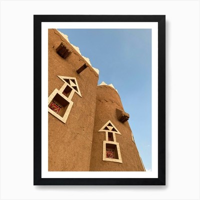 Adobe Gebäude Kunstdruck gerahmt Wandbild Poster Leinwanddruck Bild