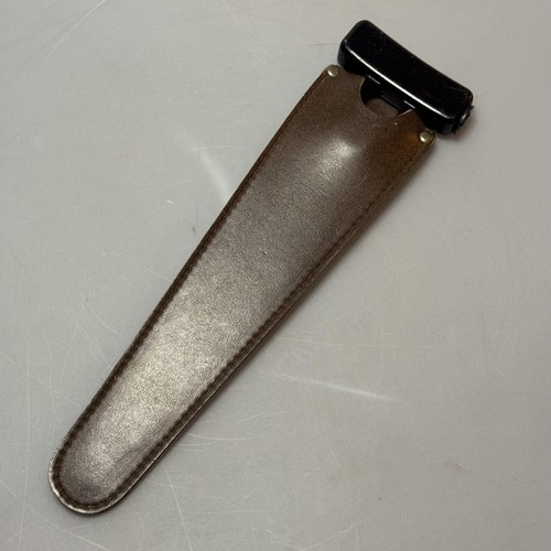 Vintage The Pioneer Co Knapp Sport Saw Short Handle Steel Blade Leather Sheath