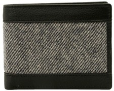 David Van Hagen Herren Leder Brieftaschen - Schwarz