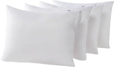 4 Pack Waterproof Down Feather Proof Pillow 4 Standard 20x26 , White