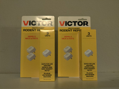 Victor 3 Pack Sonic High Frequency Pest Mouse Rat Rodent Repeller Chasers Lot 2