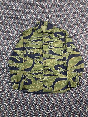 1960s Vietnam War Tiger Stripe Shirt Size A-S ~ Tadpole 1960s Vietnam War Tiger Stripe Shirt Size A-S ~ Tadpole