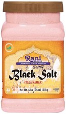 Rani Black Salt Powder Kala Namak Mineral 64oz 4lbs 1.81kg Bulk PET Jar