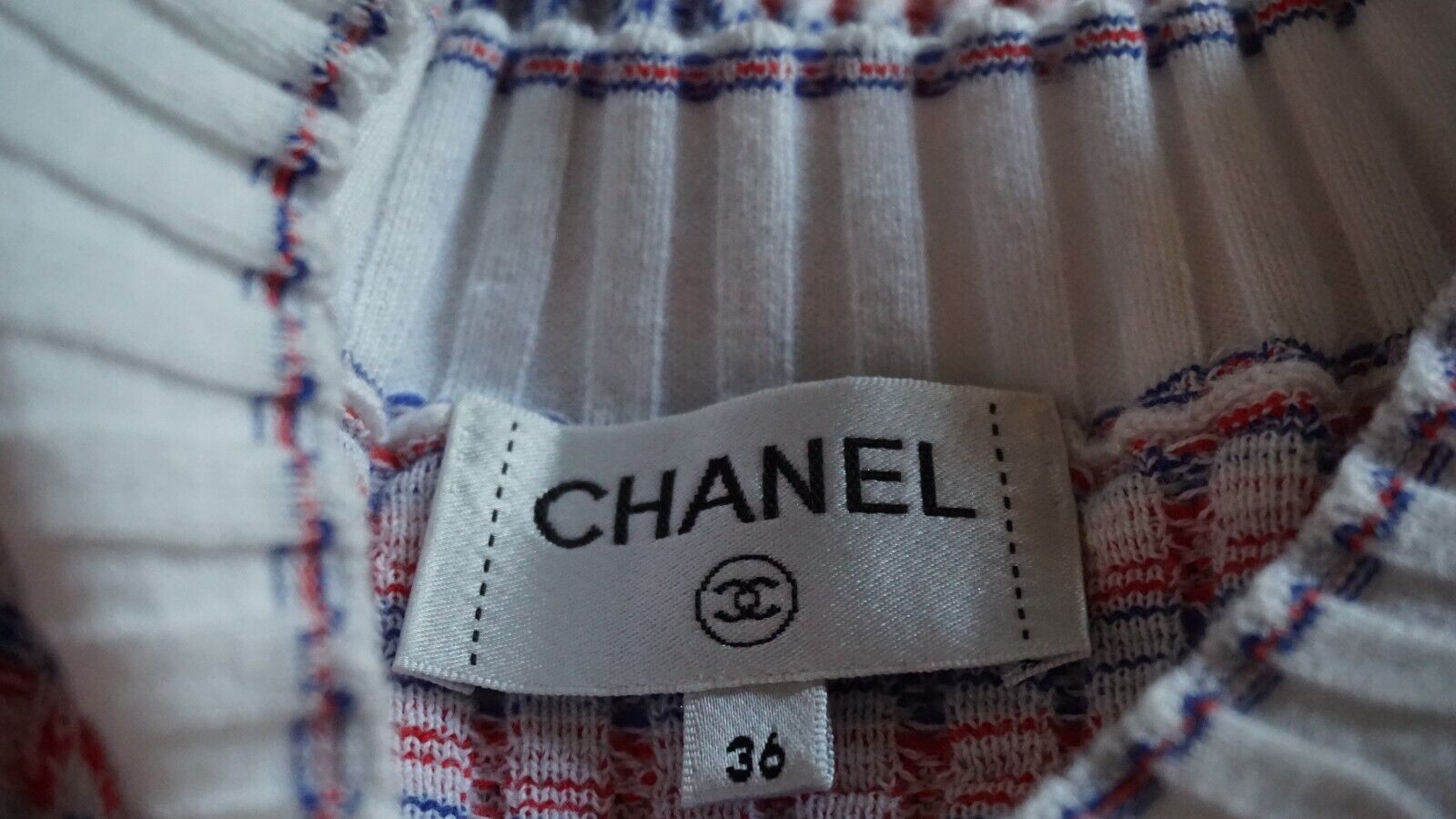 CHANEL CC LOGO Knit Woman Dress Size 36 Rare! - image 5