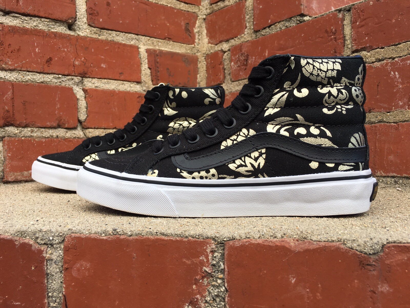 Vans Old Skool Hi Slim Black \u0026 Gold Sk8 