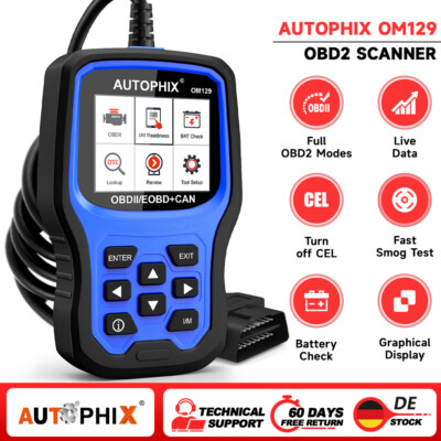 Autophix OBD2 Diagnosegerät Profi kfz Scanner Fehler Auslesegerät Batterietest