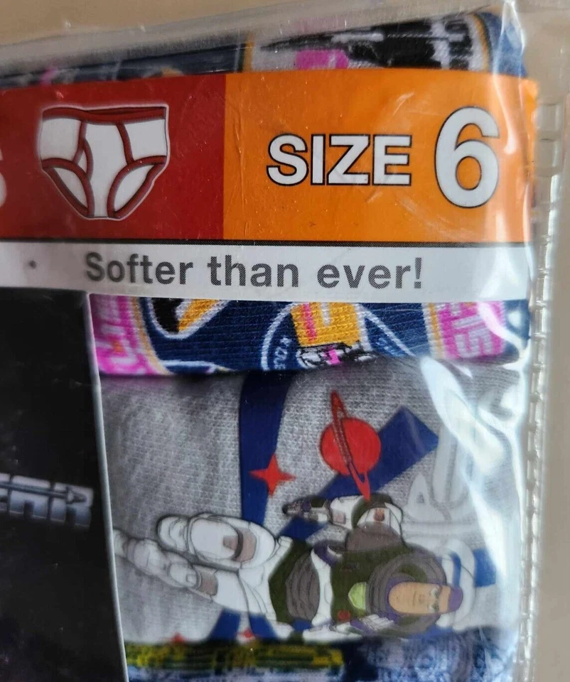 Disney Pixar Lightyear, 5 Calzoncillos, Niños Talla 6, 100% Algodón, NUEVO Foto 3 de 3