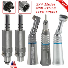 NSK Style Dental Slow Low Speed Handpiece Straight Contra Angle Air Motor 4 /2H