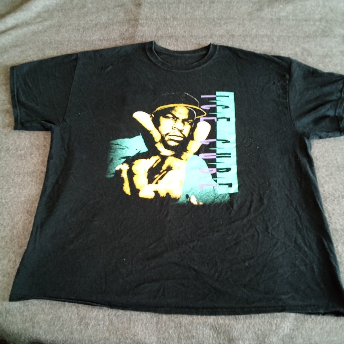 1997 ICE CUBE ビンテージ ラップT XL 90s Tシャツ Ice Cube Graphic Men's T Shirt Size Large Solid Black 90's