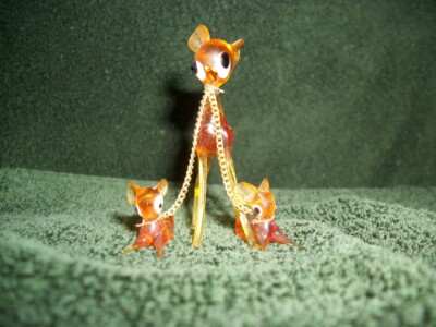 Vintage Murano Miniature Deer and Two Fawns