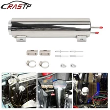 3" X 16" 50OZ Polished Stainless Steel Radiator Over Flow Puke Tank Catch Can