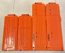 Lot of 4 Nerf N-Strike 2x12 2x18 Round Dart Clip Ammo Magazine Cartridges