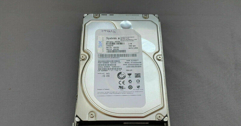 IBM 2TB 7200 RPM SATA 3.5" HARD DISK HDD HARD DRIVE 42D0782 42D0786 42D0783 - Bild 2 von 3