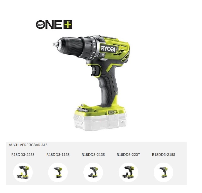 Ryobi RCD1802M Akku-Bohrschrauber Gelb/Schwarz online kaufen