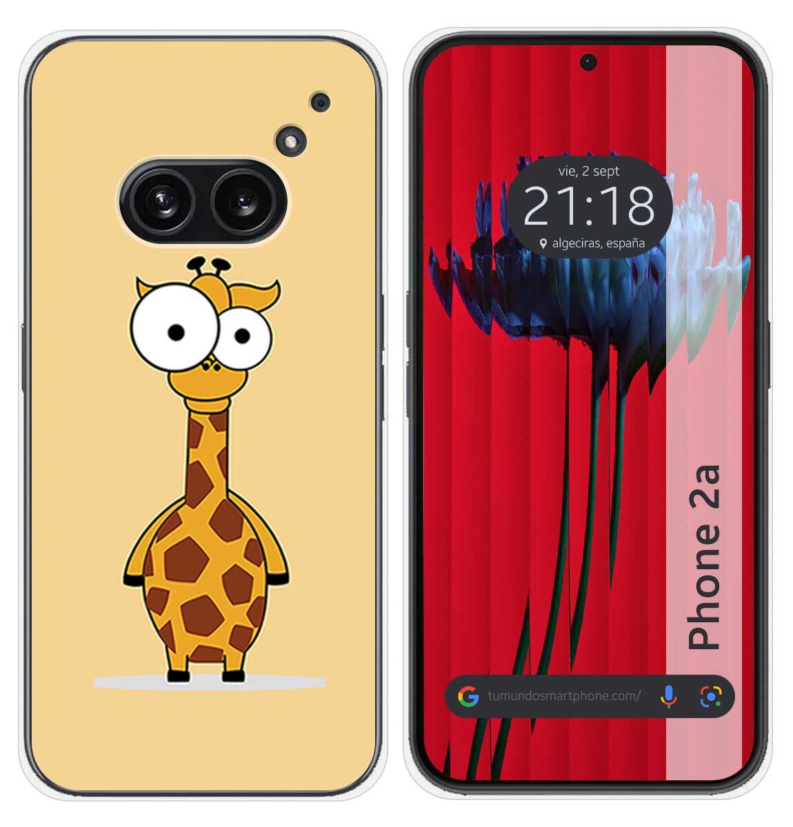 Cover Silicone per Nothing Phone 2a 5G Disegno Giraffa Disegni