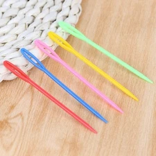5x Yarn Needles, Plastic Big Eye Safety 3.54" Kids Sewing Crochet Crafts, USA