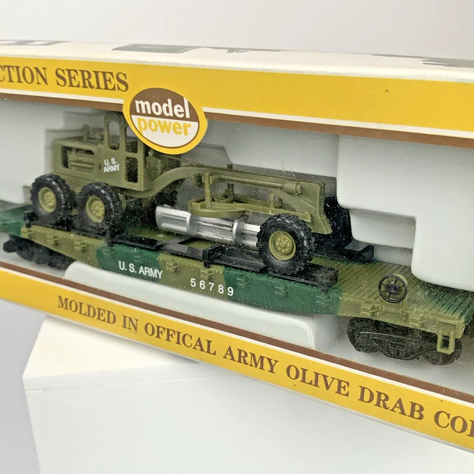 HO Model Power Military Action Series 9159 U.S. Army Flatcar w/ Road Grader - Image 3 of 4