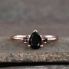 Black Onyx Silver Ring for women,Wedding Ring,Classic Engagement 925 Silver Ring