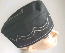 BLACK/WHITE CAP ASO OKE TRADITIONAL ASO EBI FOR MEN, YOUTHS AND BOYS. SIZE 24.