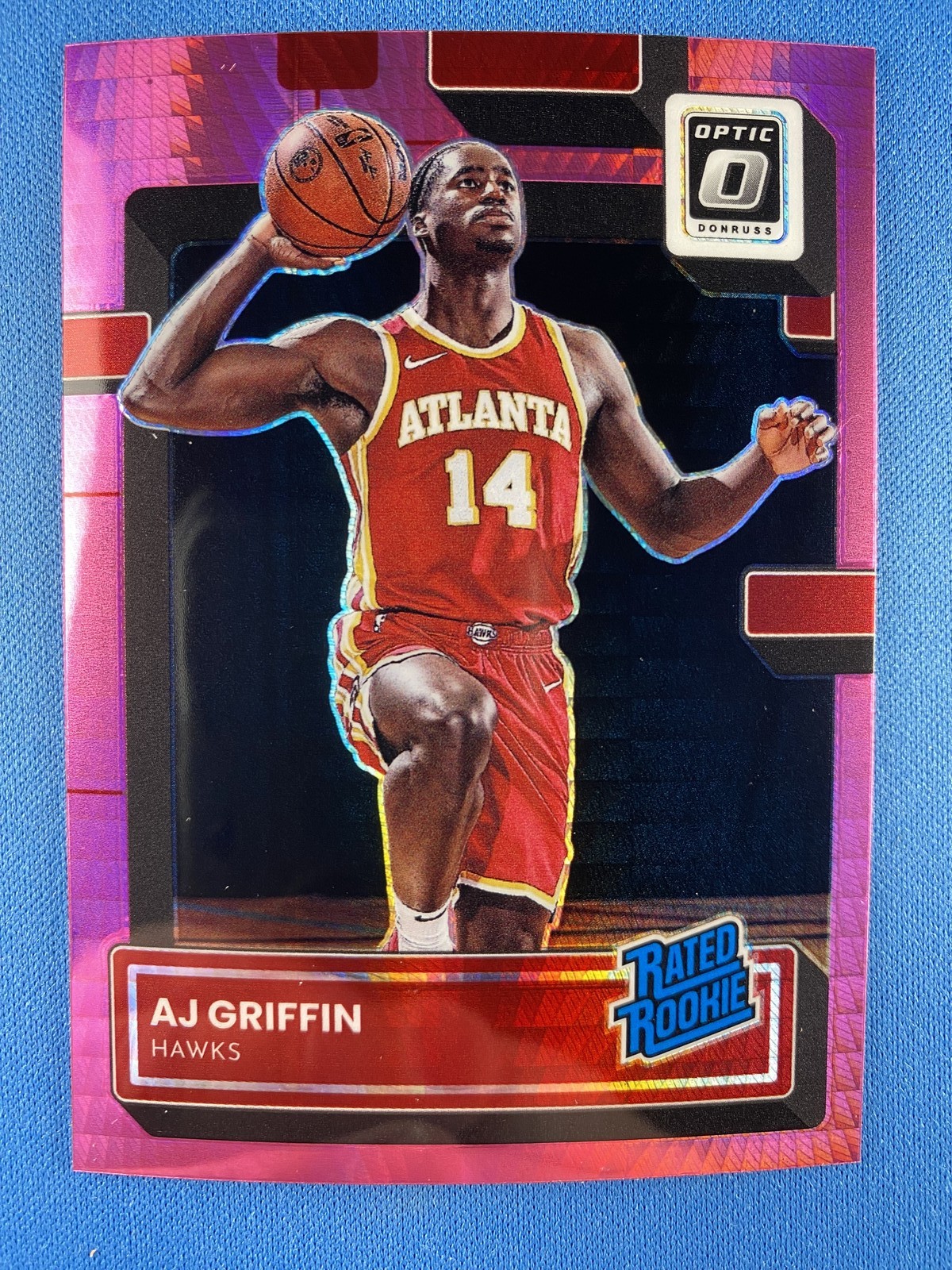 AJ Griffin 2022-23 Donruss Optic #204 Pink Hyper RC Atlanta Hawks