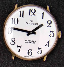 Cortebert White Dial Gold-Plated Mens Hand-Wi...