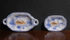 2 Hand Painted Trays / Platters ~ Dollhouse Miniature ~ 1:12 scale ~ Accessories
