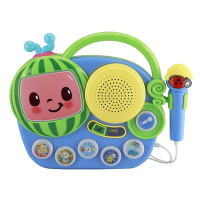 Ekids Cocomelon Toy Singalong Boombox with Microphone for Toddlers, Built-in Mus